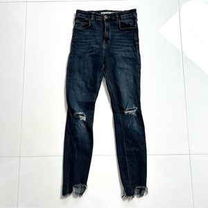 Zara ripped high waisted skinny jeans